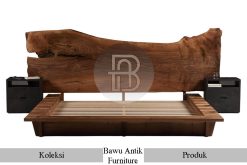 Tempat Tidur Kayu Trembesi Utuh Live Edge Design BA-689