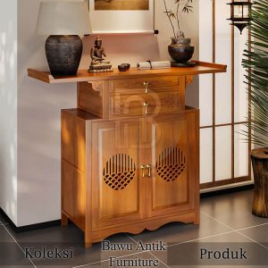 Meja Altar Cina Model Cabinet Kayu Jati Kualitas Premium BA 757