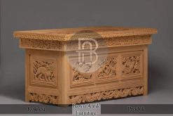 Meja Altar Dewa Ukiran Relief Naga Premium Design BA-749