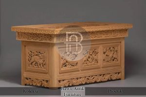 Meja Altar Dewa Ukiran Relief Naga Premium Design BA 749