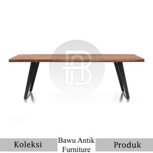 Meja Makan Industrial Minimalis Kayu Solid Jati BA 705