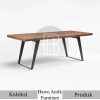 Meja Makan Industrial Minimalis Kayu Solid Jati BA-705.1