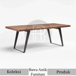 Meja Makan Industrial Minimalis Kayu Solid Jati BA-705.1