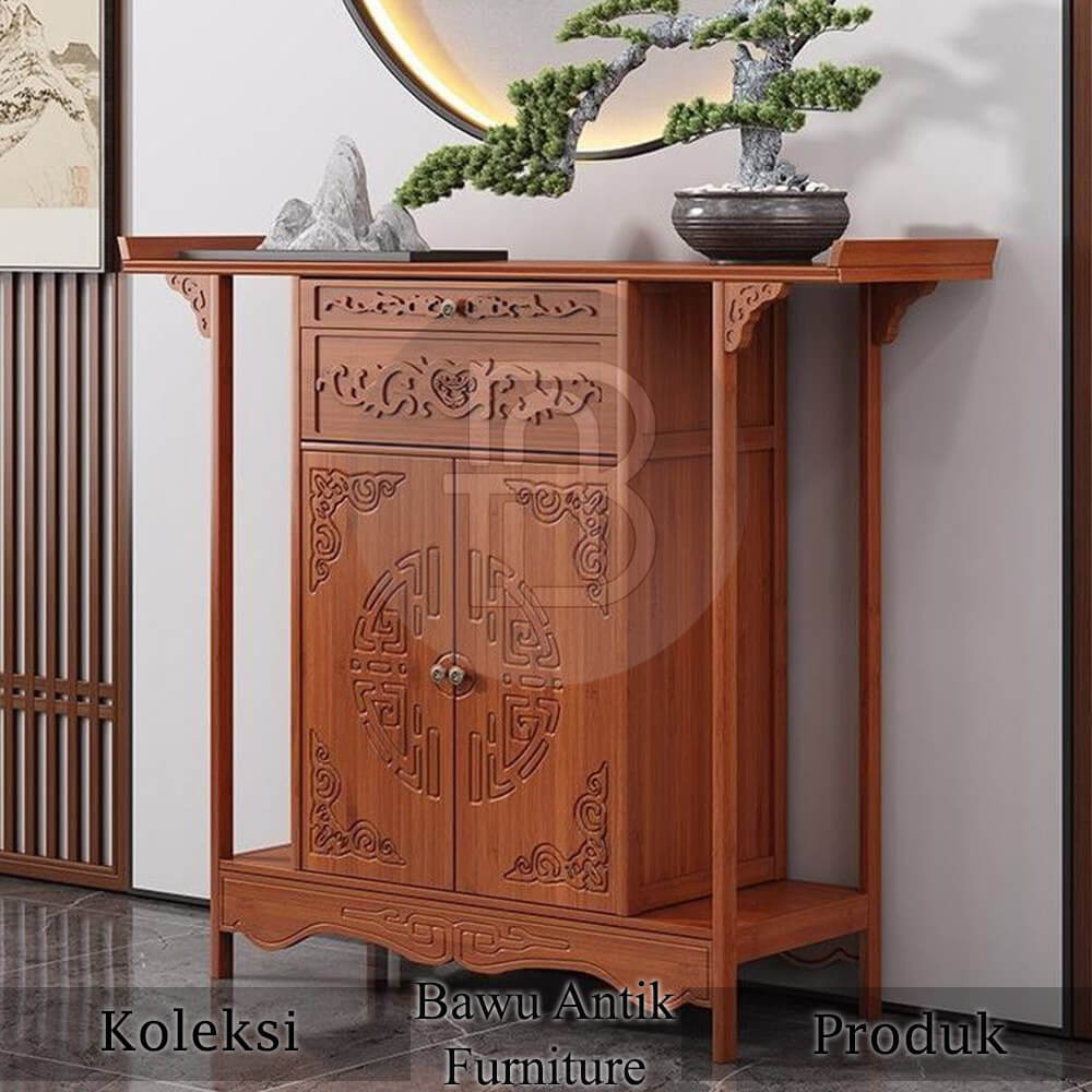 Meja Persembahan Leluhur Model Drawer Kualitas Kayu Premium BA-761.2 Meja Persembahan Leluhur Model Drawer Kualitas Kayu Premium BA-761.2