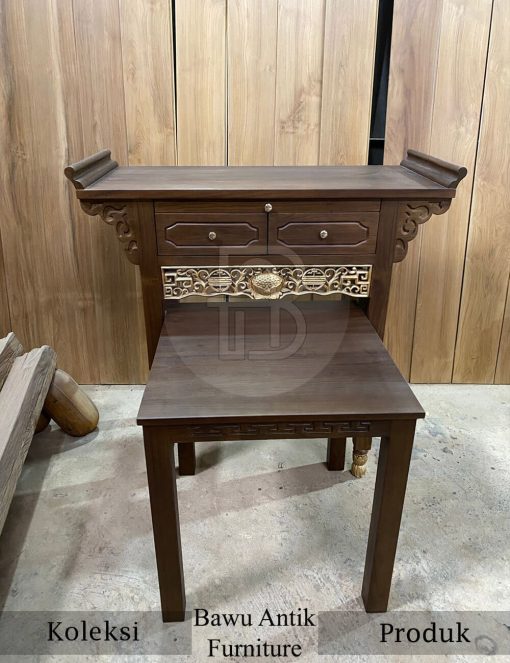 Model Meja Altar Minimalis Persembahan Dewa Kayu Jati Grade A BA-729