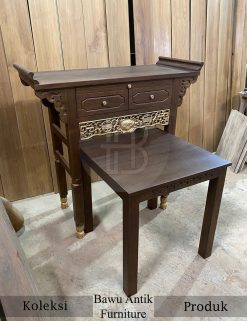 Model Meja Altar Minimalis Persembahan Dewa Kayu Jati Grade A BA-729.1