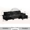 Set Sofa Tamu Sudut Minimalis Rangka Kayu Jati Kualitas Terbaik BA-743.2
