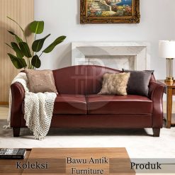 Sofa Minimalis 2 Dudukan Original Leather Upholstery BA-741