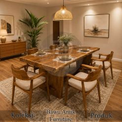 Dining Table Suar Wood Solid No Slab Premium BA-777