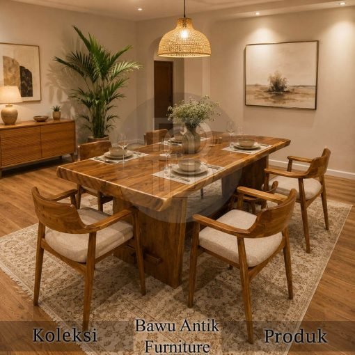 Dining Table Suar Wood Solid No Slab Premium BA-777