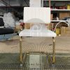 Kursi Cesca Minimalis Premium Frame Gold Candy Stainless BA-784