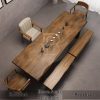 Meja Makan Jumbo Sisi Alami Kayu Utuh Modern Design BA-770.1