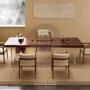 Meja Makan Kayu Solid Minimalis Modern Eksklusif Style BA 771