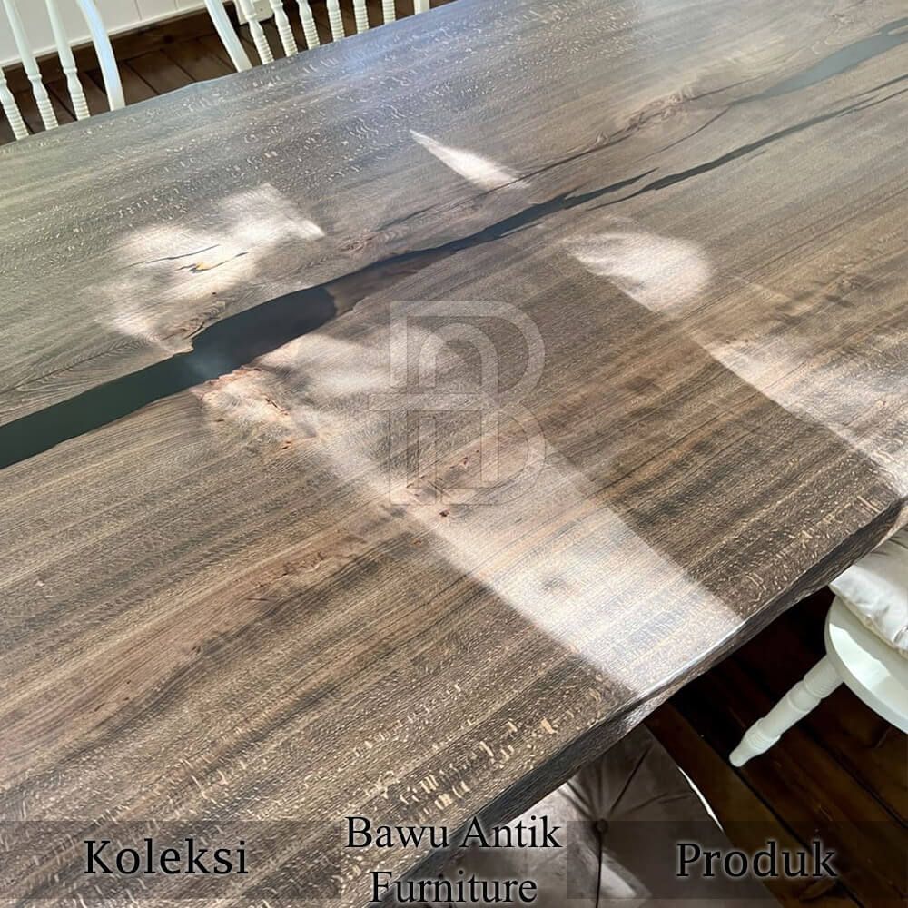 Meja Makan Kayu Utuh Scandinavian Style No Slab Premium Wood BA-765.2 Meja Makan Kayu Utuh Scandinavian Style No Slab Premium Wood BA-765.2