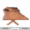 Meja Makan Minimalis Live Edge No Slab Premium Wood BA-769.1