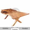 Meja Makan Minimalis Live Edge No Slab Premium Wood BA-769.2