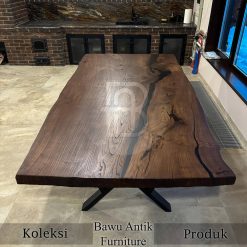 Meja Solid Kayu Trembesi Industrial Style Premium Design BA-768.1