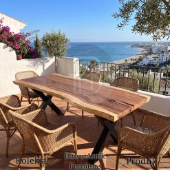 Industrial Dining Table Suar Wood Solid Design Best Seller BA-808