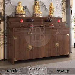 Meja Altar Cina Model Drawer Premium Natural Walnut BA-797