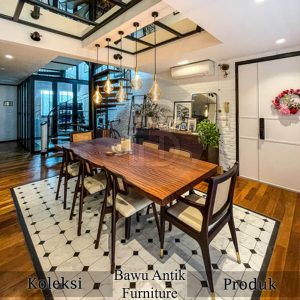 Meja Kayu Utuh Minimalis Natural Premium Color BA 806