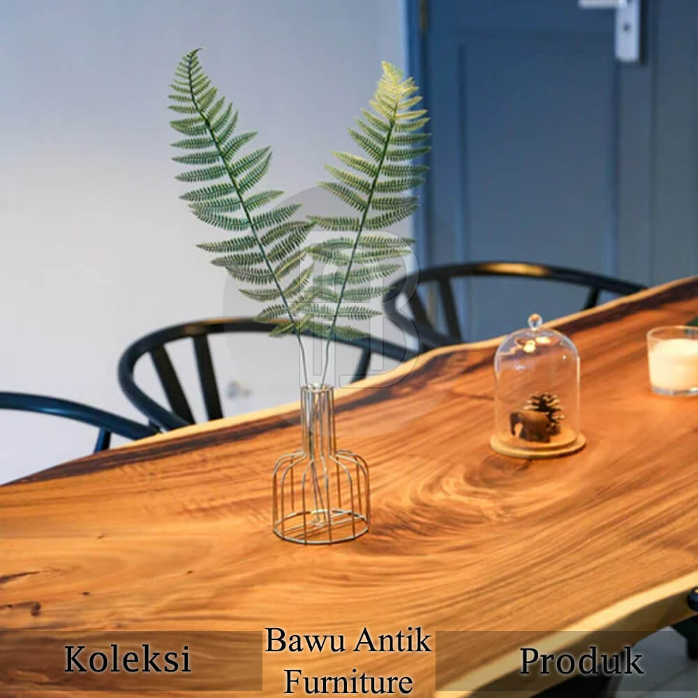 Meja Makan Kayu Trembesi Live Edge Style Kursi Hiroshima BA-805.2 Meja Makan Kayu Trembesi Live Edge Style Kursi Hiroshima BA-805.2