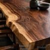 Meja Makan Kayu Trembesi Solid Industrial Design Kualitas BA-809.2
