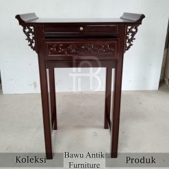 Meja Persembahan Kayu Jati Solid Natural Rose Wood Color BA-800