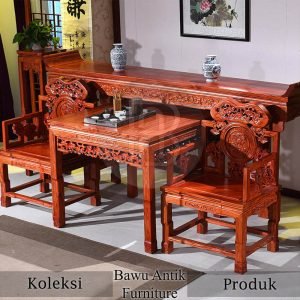 Model Meja Altar Cina Ukiran Klasik Natural Color BA 795