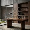 Meja kayu solid Jepara desain minimalis modern untuk interior rumah mewah.