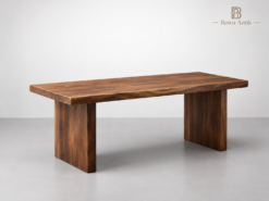 Meja kayu solid minimalis modern