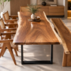 Meja Makan Kayu Trembesi Solid