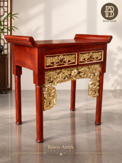 Meja Altar Chinese Kayu Jati 8 — Eksklusif dan Elegan dengan Ukiran Emas
