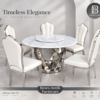 Stunning Luxury Marble Top Stainless Steel Dining Top 1
