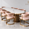 Furniture Stainless Marmer Elegant 8 Kursi
